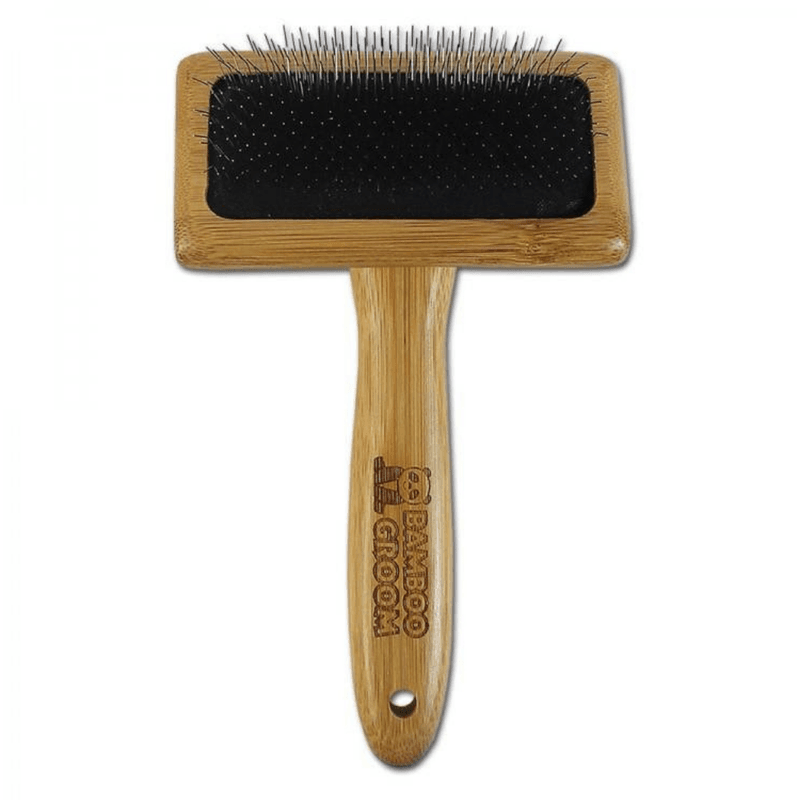 Bamboo Groom Slicker L *UTEN KNOTTER*