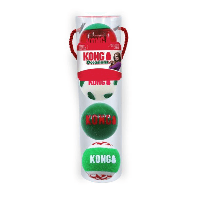 Hovedbilde KONG Julleksak Occasions Balls 4p Flerfarget