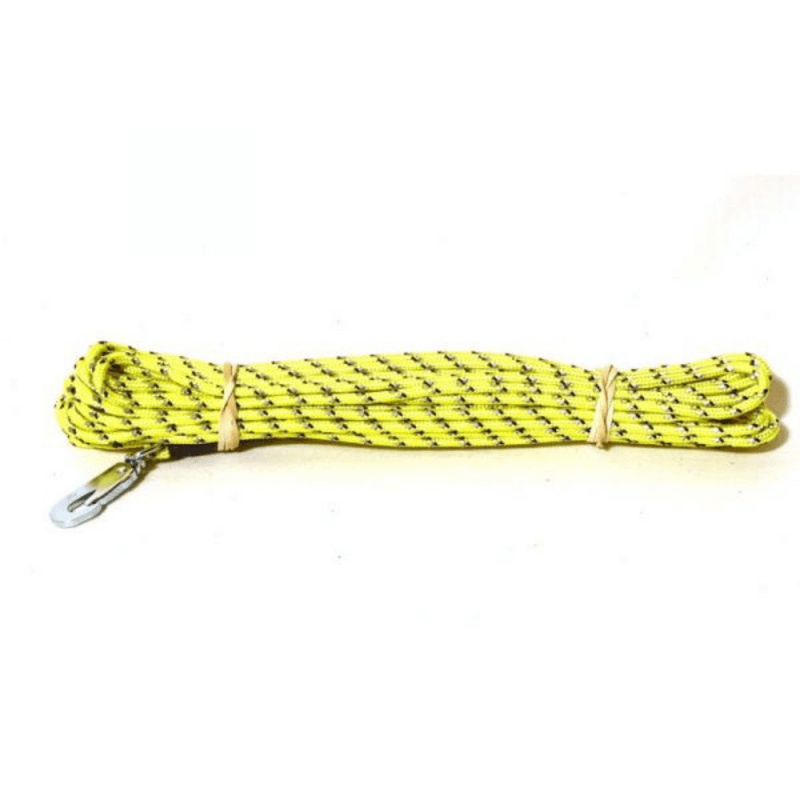 Sporline til hund flettet refleks Gul 4mm 15m